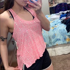 Designed hot pink tank top
